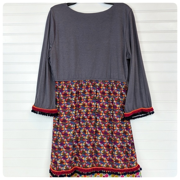 Uncle Frank boho midi dress w/ ball fringe - Picture 6 of 6